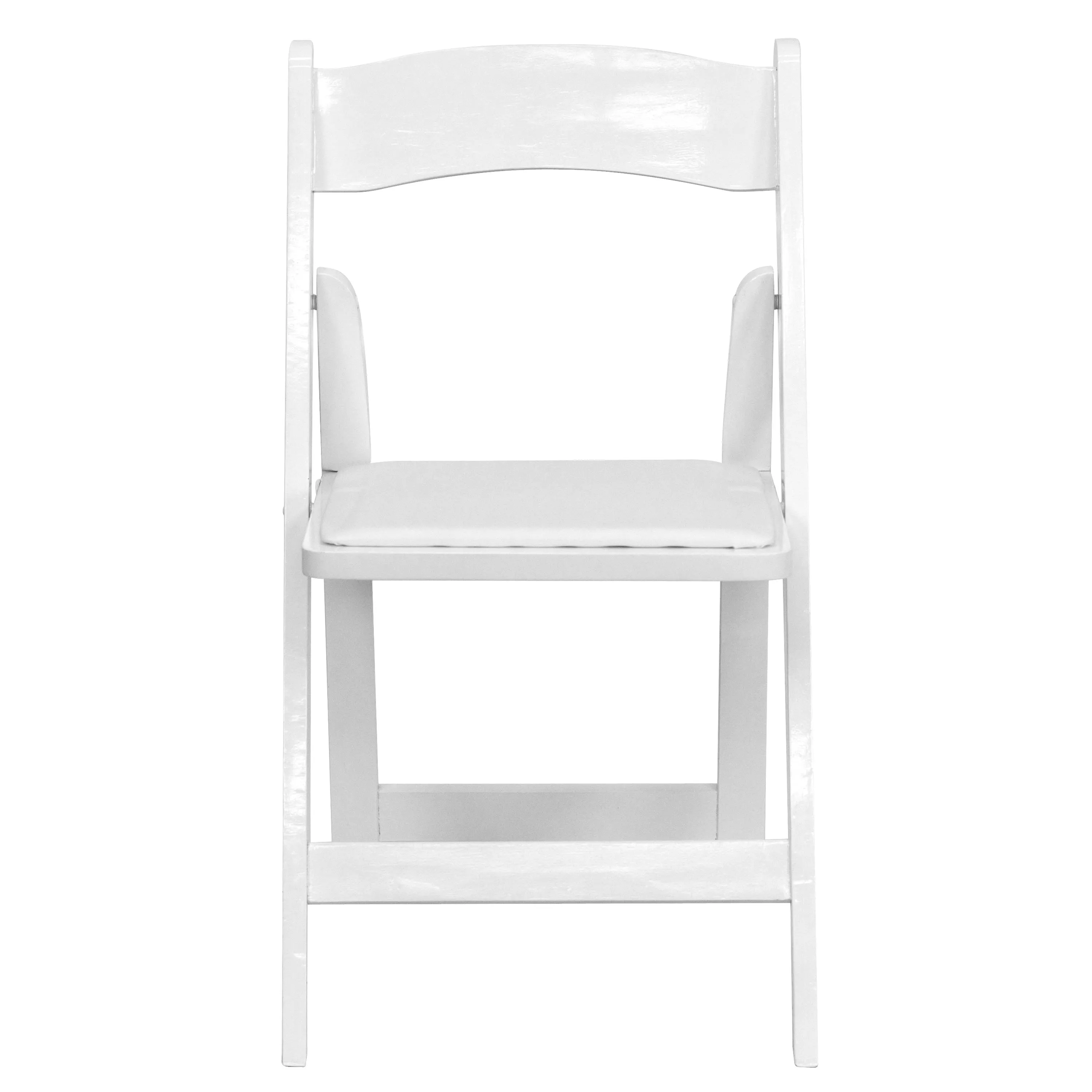 HERCULES Series Wood Folding Chair with Vinyl Padded Seat