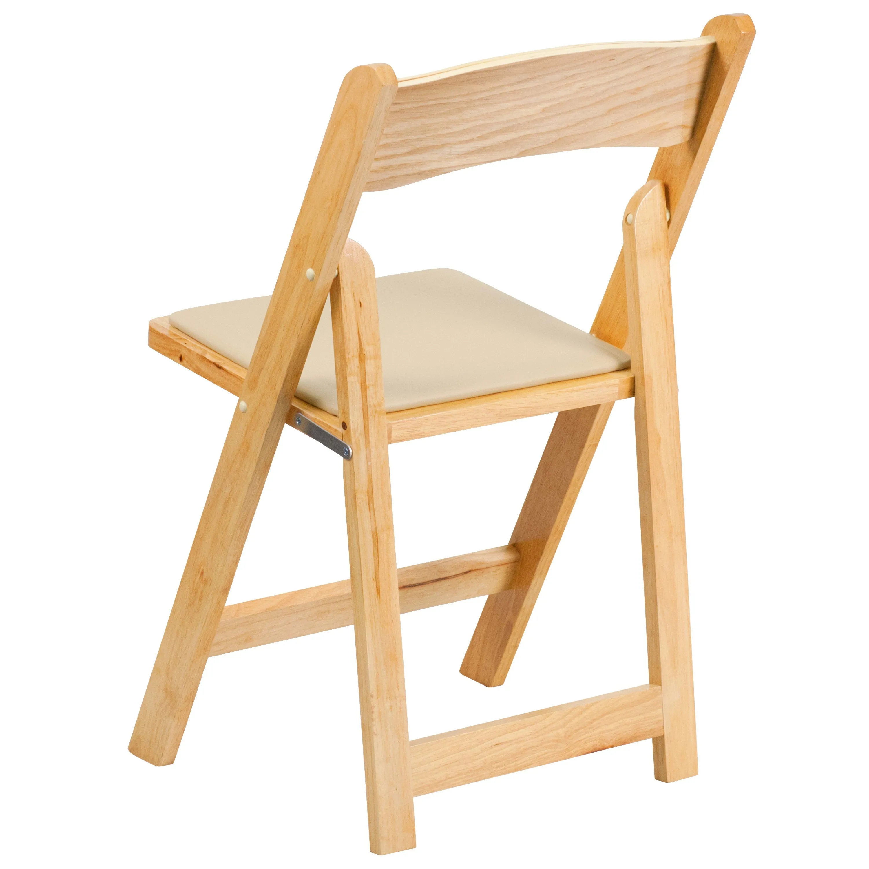 HERCULES Series Wood Folding Chair with Vinyl Padded Seat