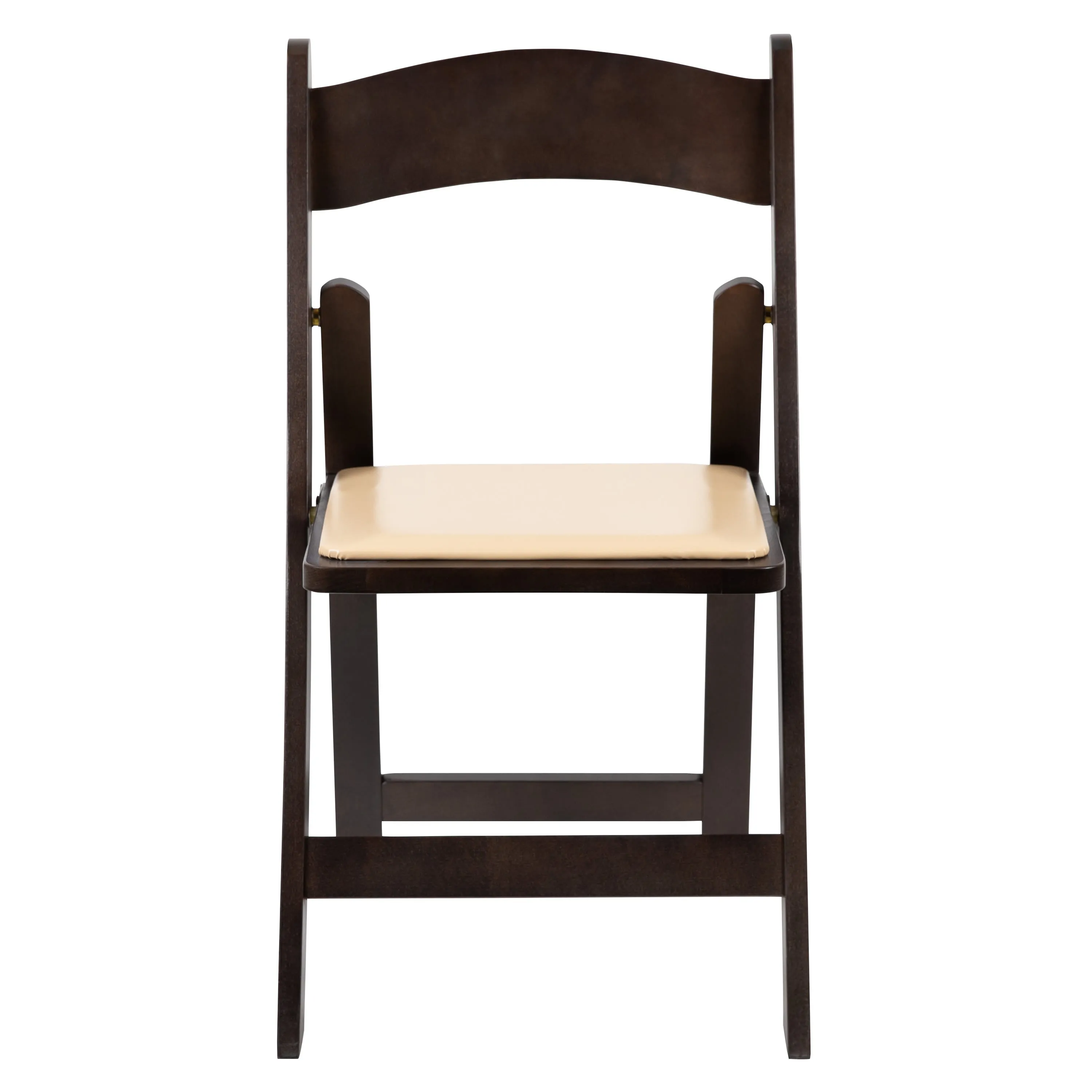 HERCULES Series Wood Folding Chair with Vinyl Padded Seat