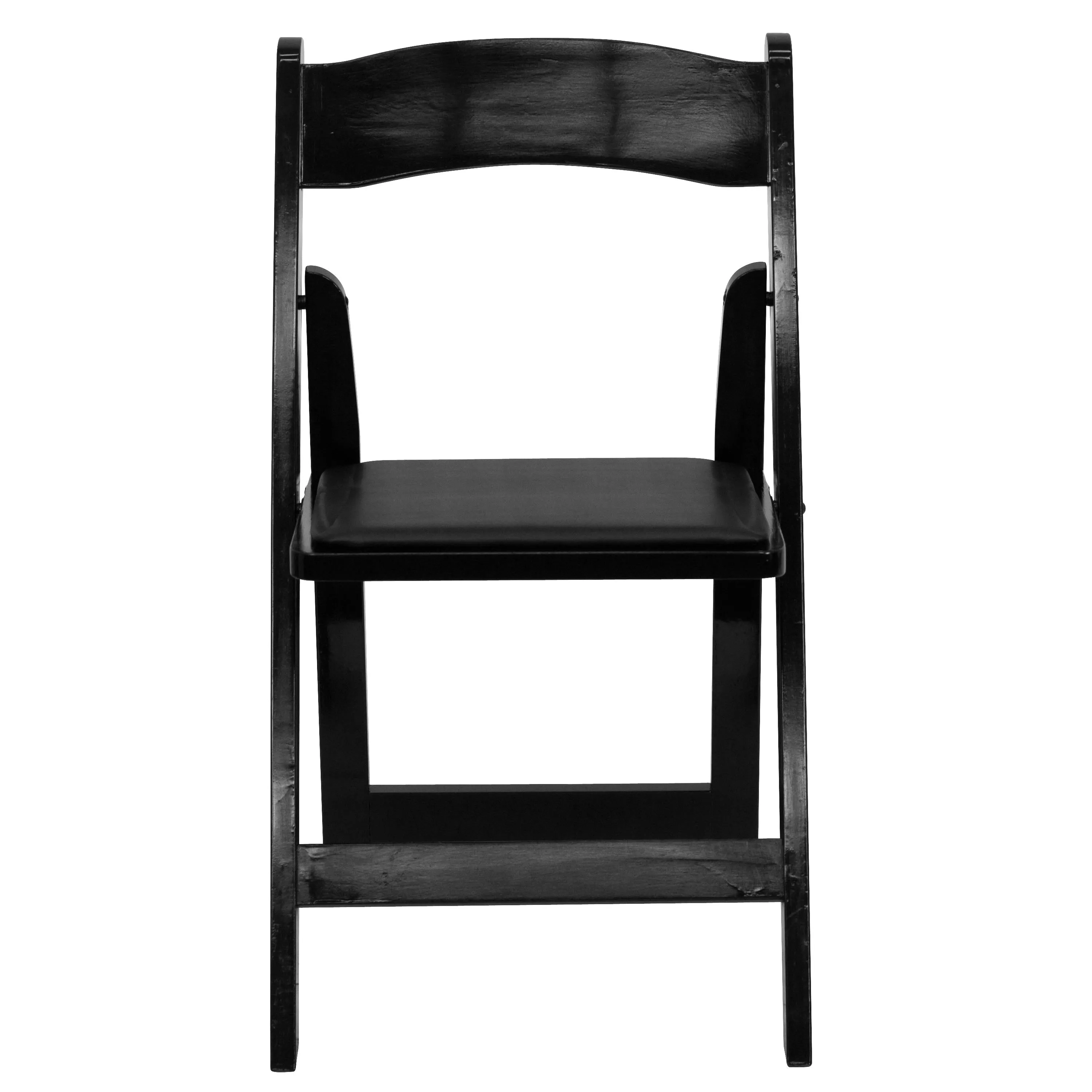 HERCULES Series Wood Folding Chair with Vinyl Padded Seat