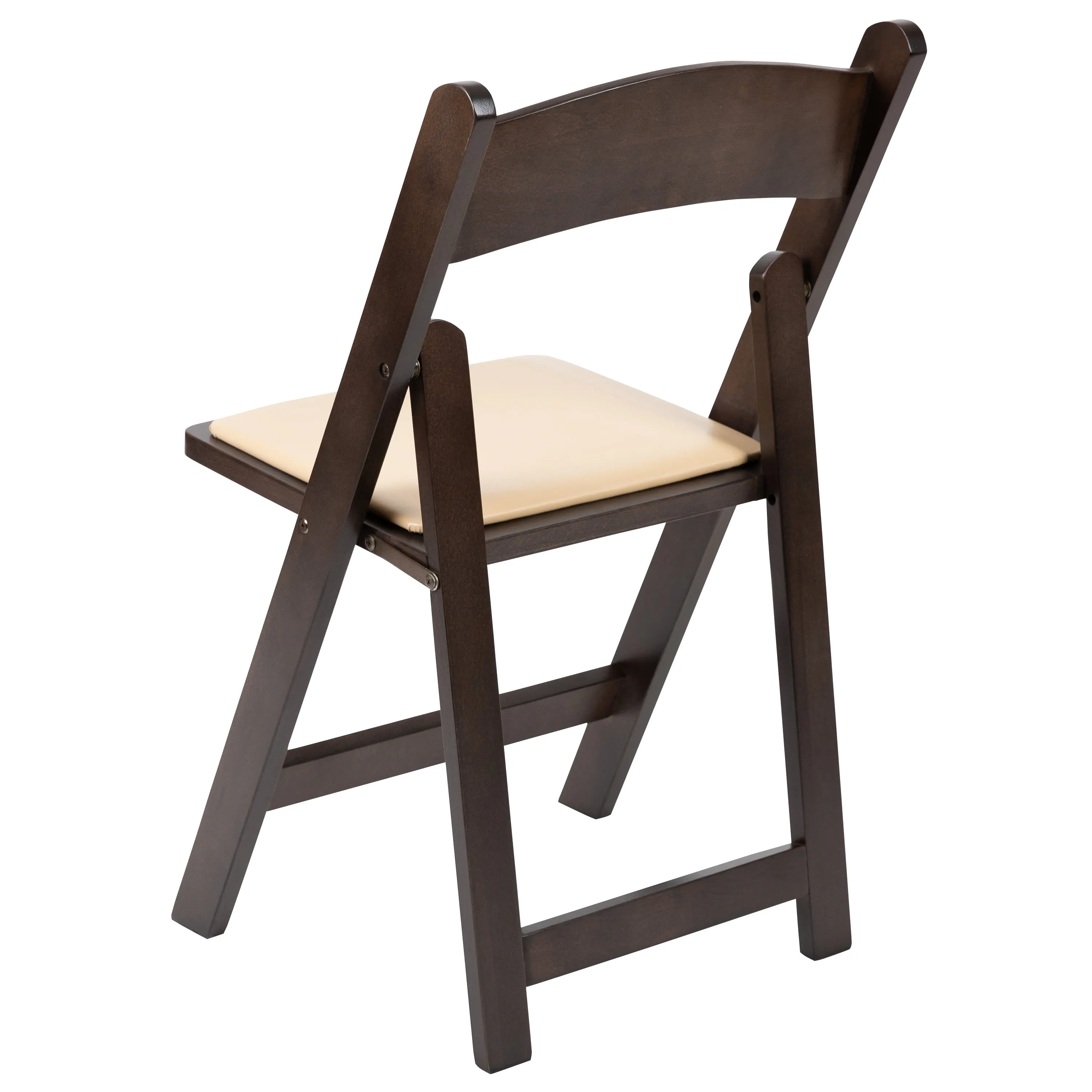 HERCULES Series Wood Folding Chair with Vinyl Padded Seat