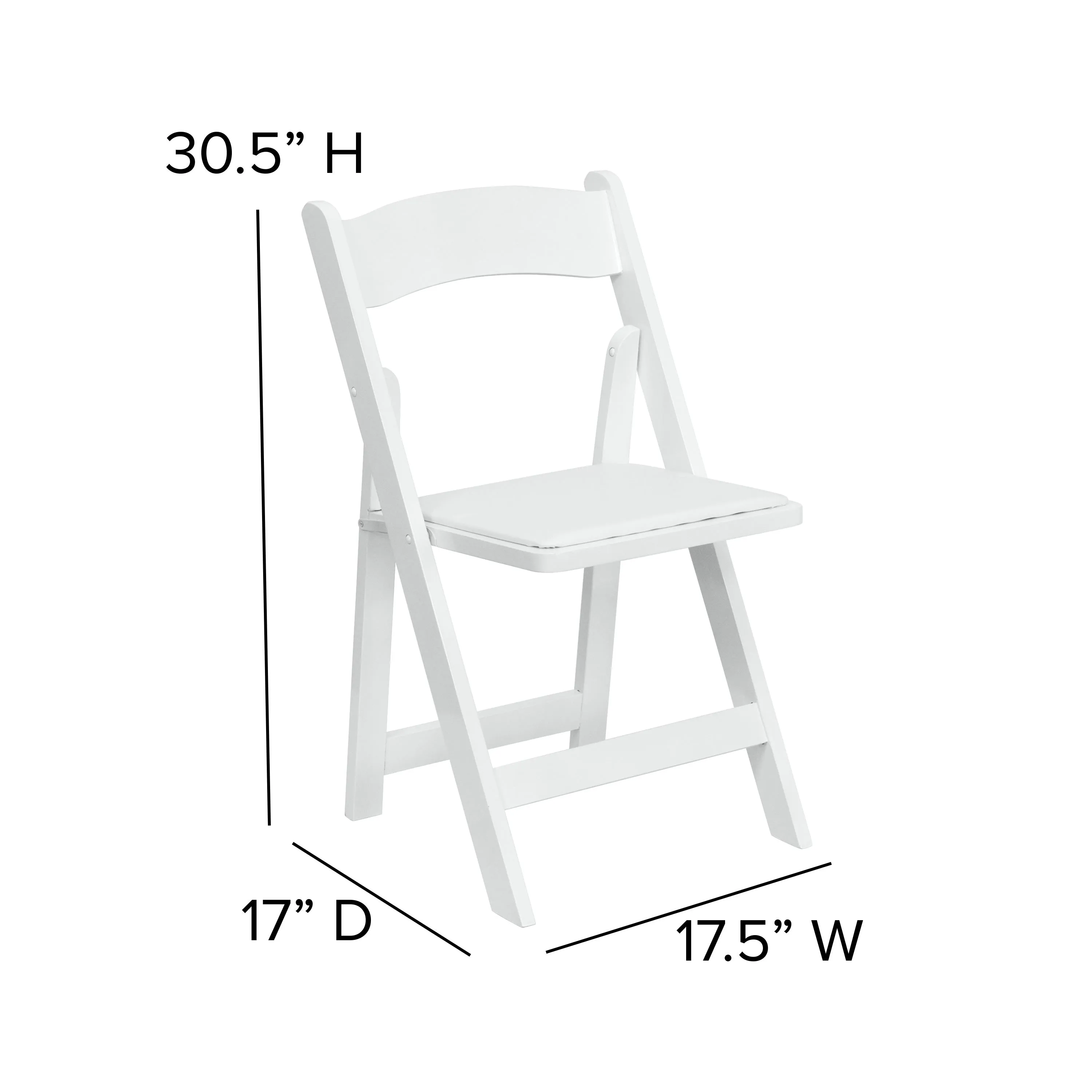 HERCULES Series Wood Folding Chair with Vinyl Padded Seat