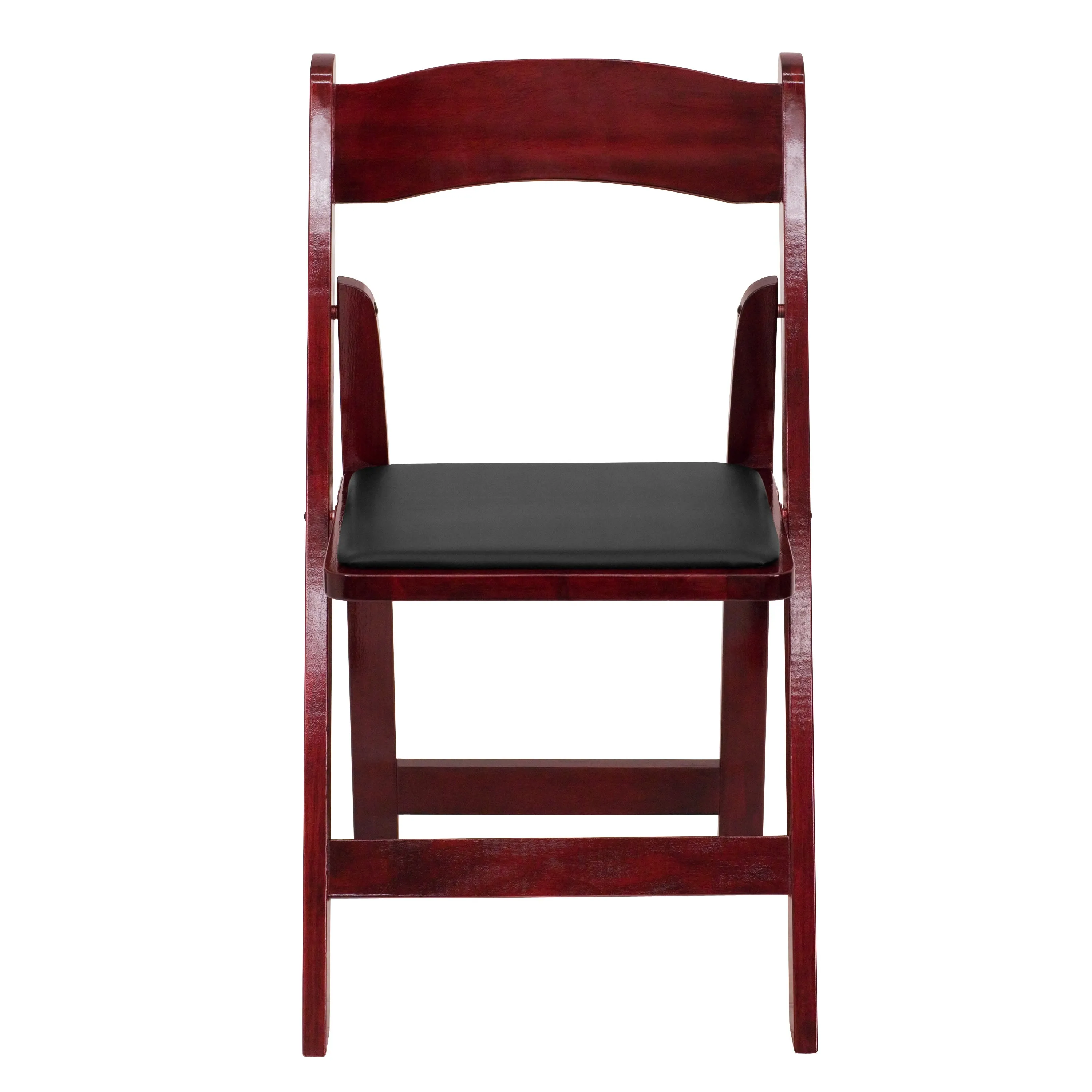 HERCULES Series Wood Folding Chair with Vinyl Padded Seat