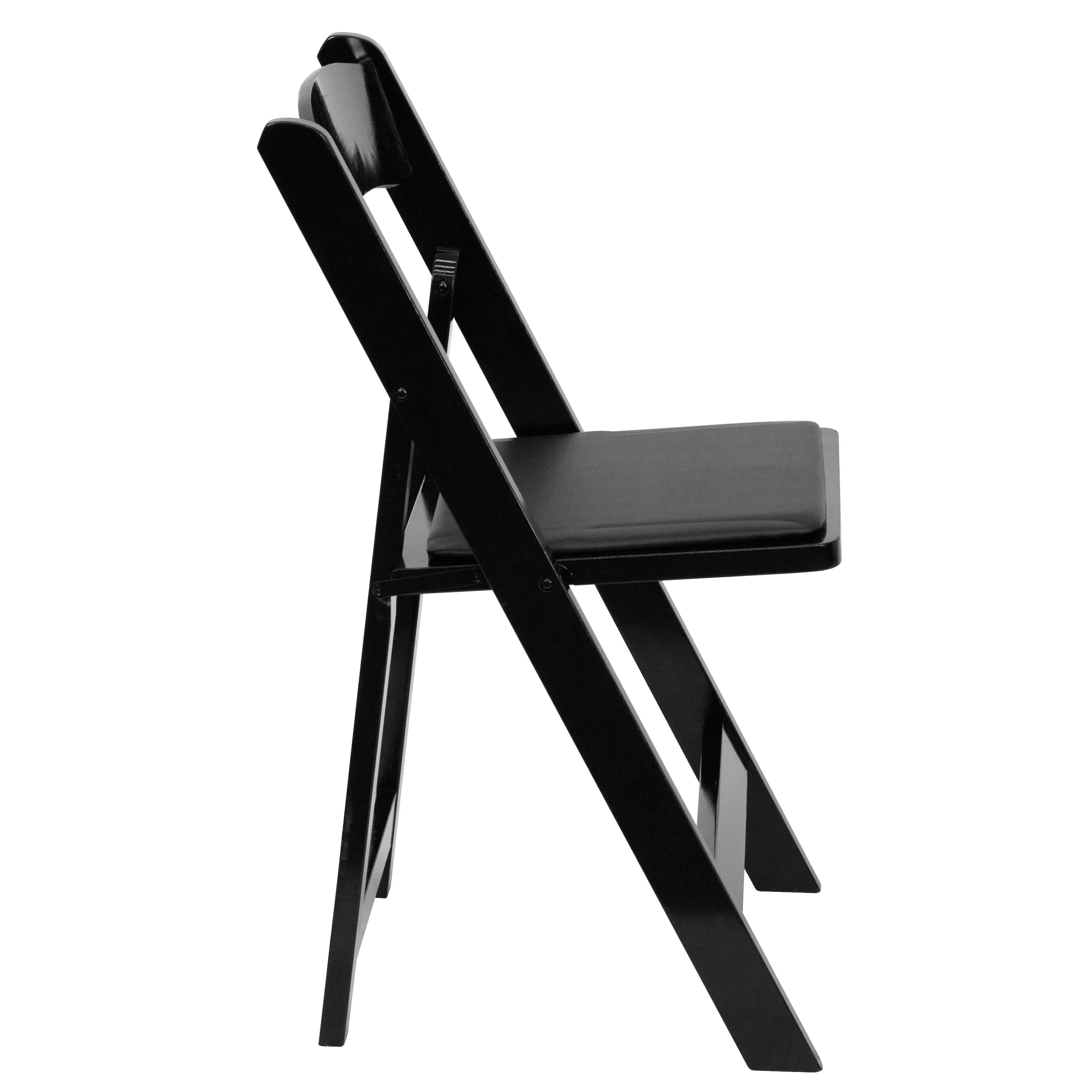 HERCULES Series Wood Folding Chair with Vinyl Padded Seat