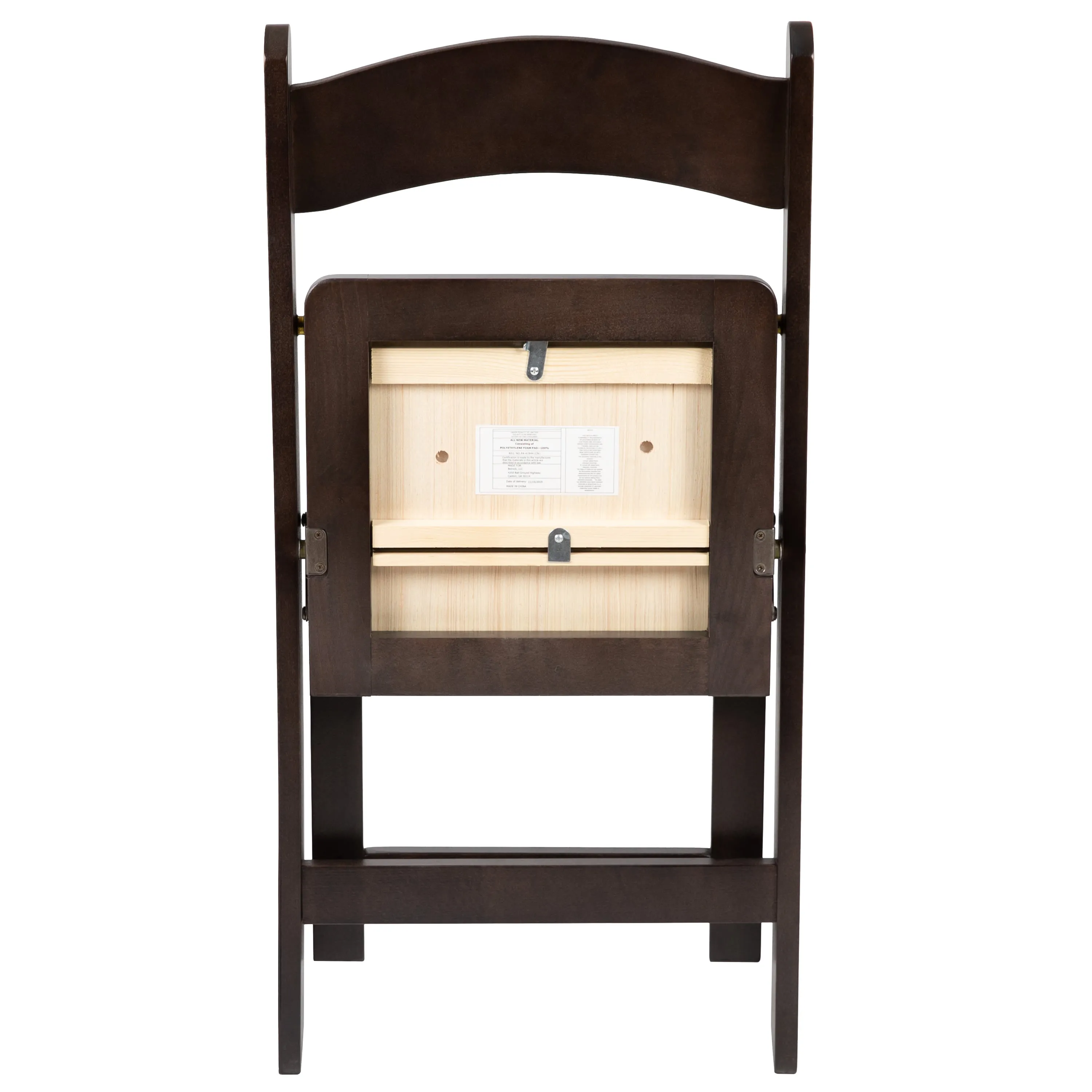 HERCULES Series Wood Folding Chair with Vinyl Padded Seat