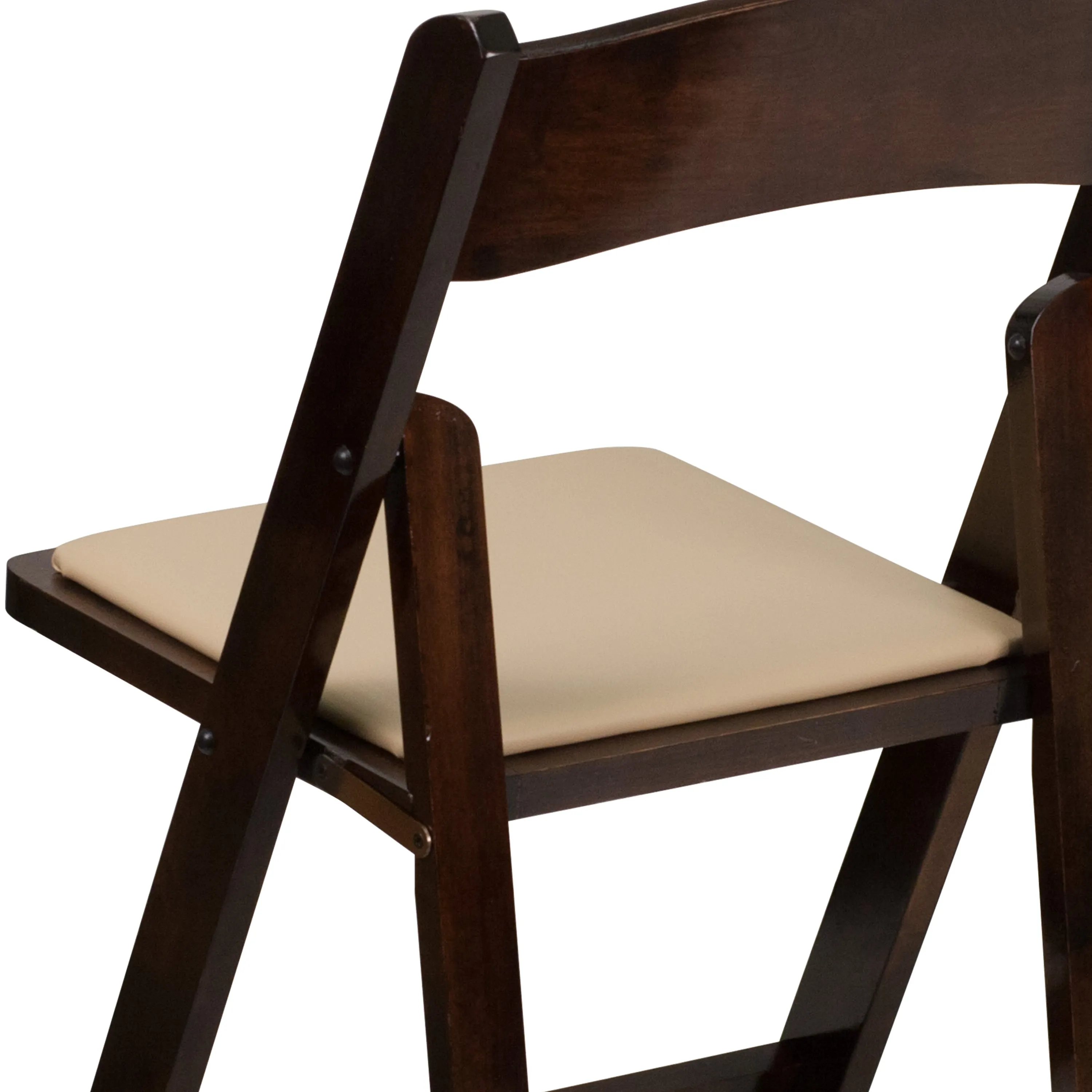 HERCULES Series Wood Folding Chair with Vinyl Padded Seat