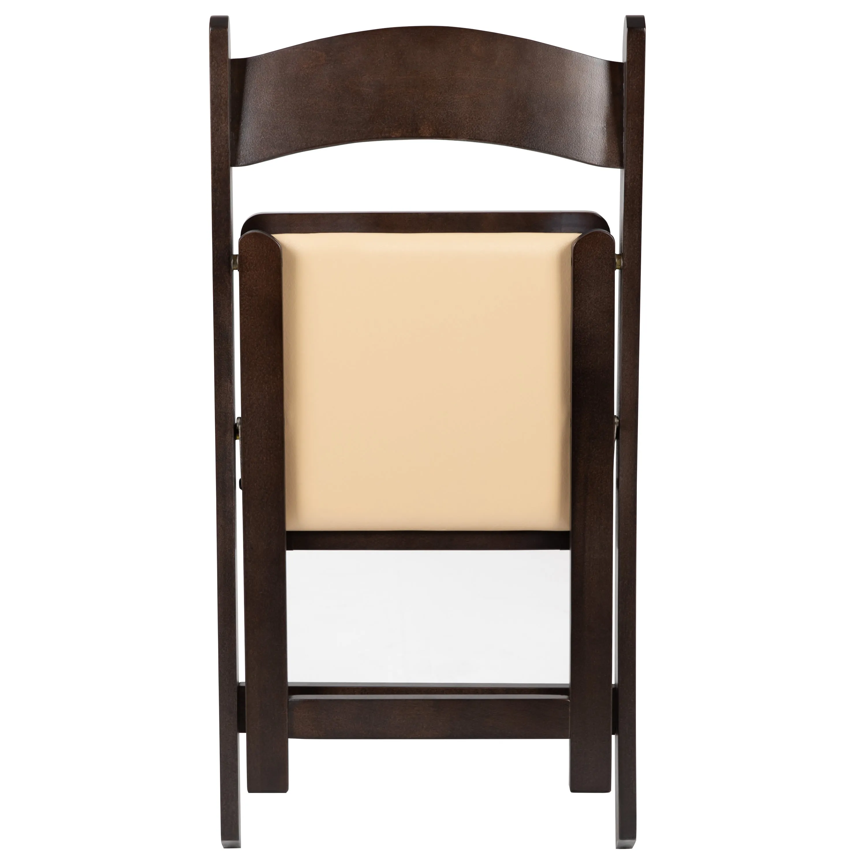 HERCULES Series Wood Folding Chair with Vinyl Padded Seat