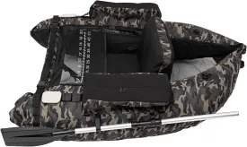 Inflatable Fishing Float Tube, U Shape Float Tubes with Adjustable Backpack Straps, Storage Pockets, 20 in Fish Ruler, Pump, Paddle, Portable Fishing Belly Boat, 286 LBS Load Capacity