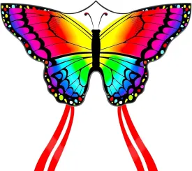 Large Butterfly Kite for Adults and Kids Ages 4-8 & 8-12 Easy to Fly, 55''X28'' Single Line Kite for Outdoor, Park or Beach.