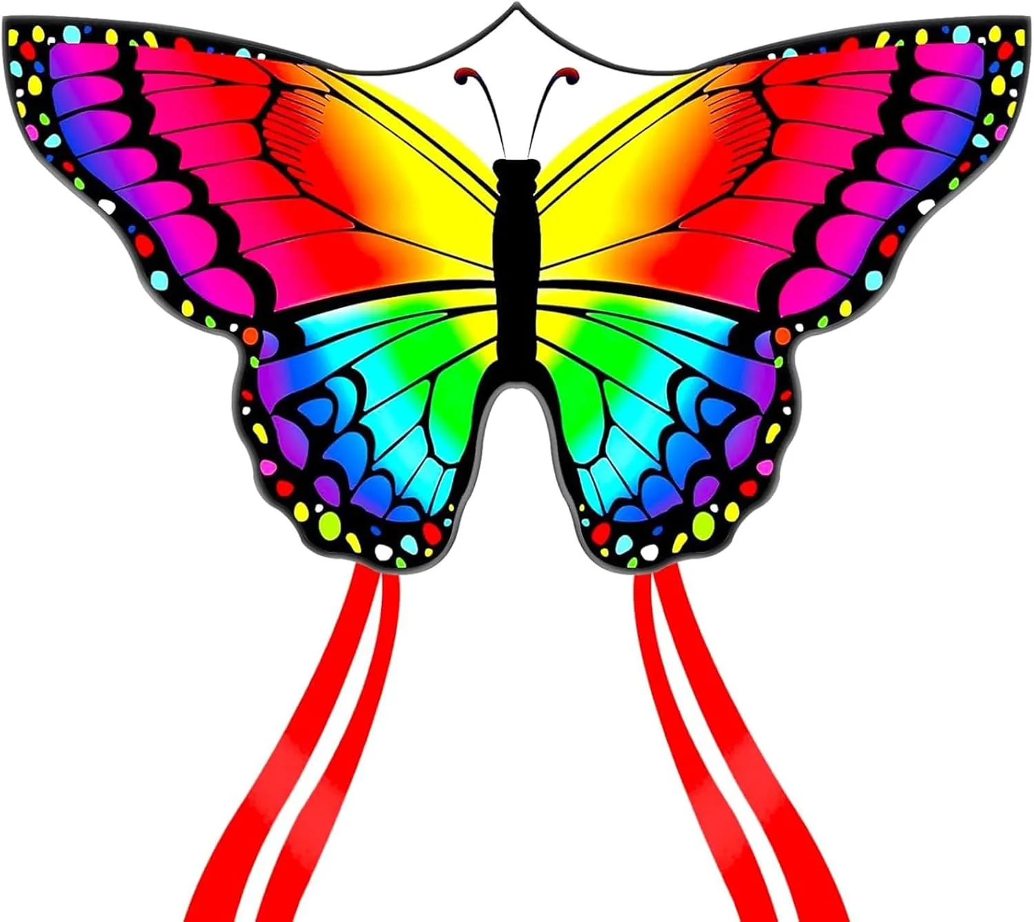 Large Butterfly Kite for Adults and Kids Ages 4-8 & 8-12 Easy to Fly, 55''X28'' Single Line Kite for Outdoor, Park or Beach.