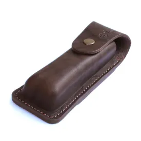 Leather Knife Sheath For Folding Knife Holster For Pocket Knife With Belt Loop, Huntsman Knife Pouch Multitools Holder, Multitool Sheath With Snap Closure
