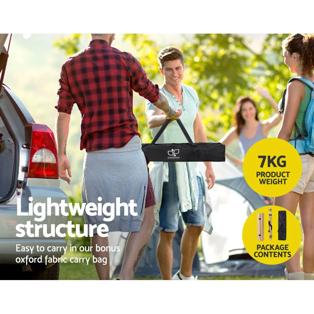 Lightweight Foldable Wooden Picnic Table - Gardeon 90CM