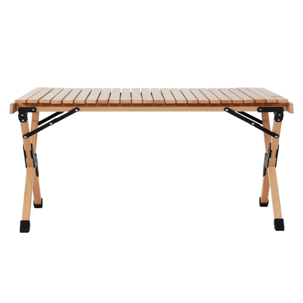 Lightweight Foldable Wooden Picnic Table - Gardeon 90CM
