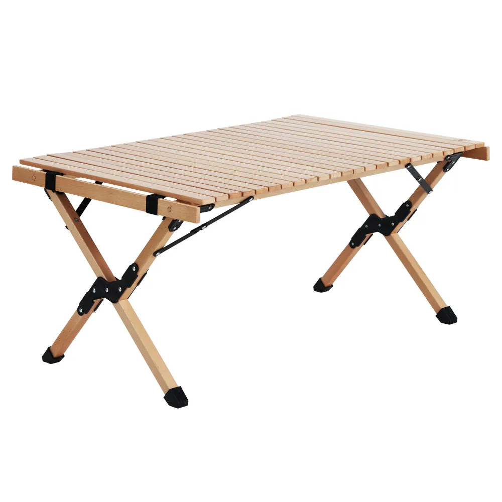 Lightweight Foldable Wooden Picnic Table - Gardeon 90CM