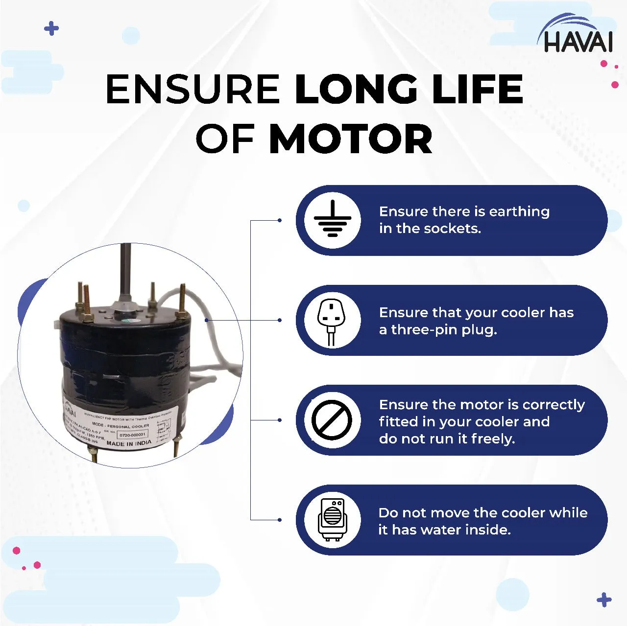 Main/Electric Motor - For Usha Aerostyle 70 Litre Desert Cooler