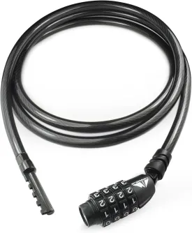 MARQUE Straight Combination Bike Lock Cable - 3/8 inch (5FT, 10FT, 15FT, 25FT) Resettable Combination Lock, Anti-Theft Security Cable for Bicycles, Kayaks, Paddle Boards and Outdoor Gear (05 FT)