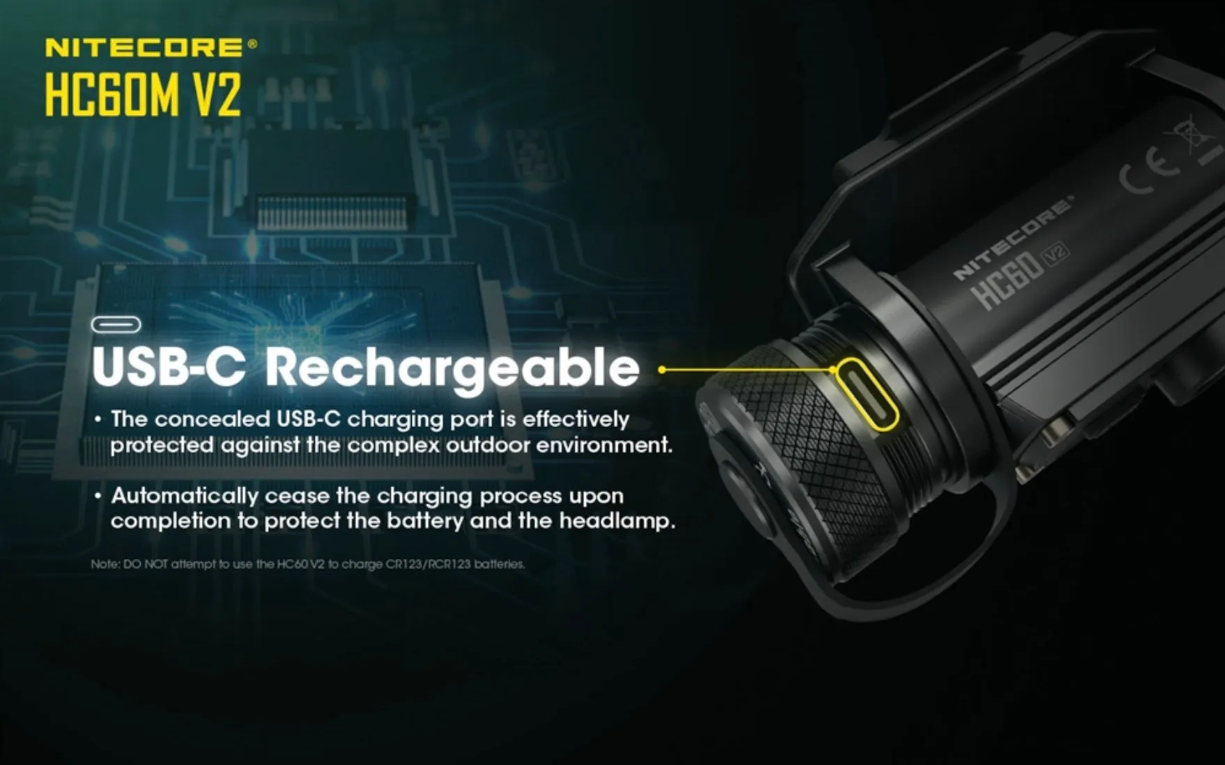 Nitecore HC60m V2 1200 Lumen 1*18650 Rechargeable Battery