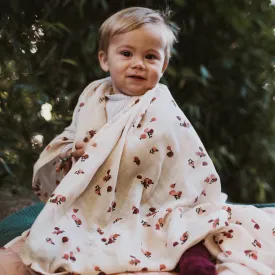 Organic Blanket Swaddle Muslin 'Peaches'