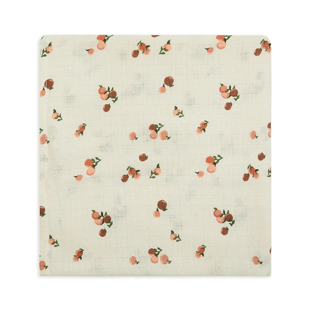 Organic Blanket Swaddle Muslin 'Peaches'