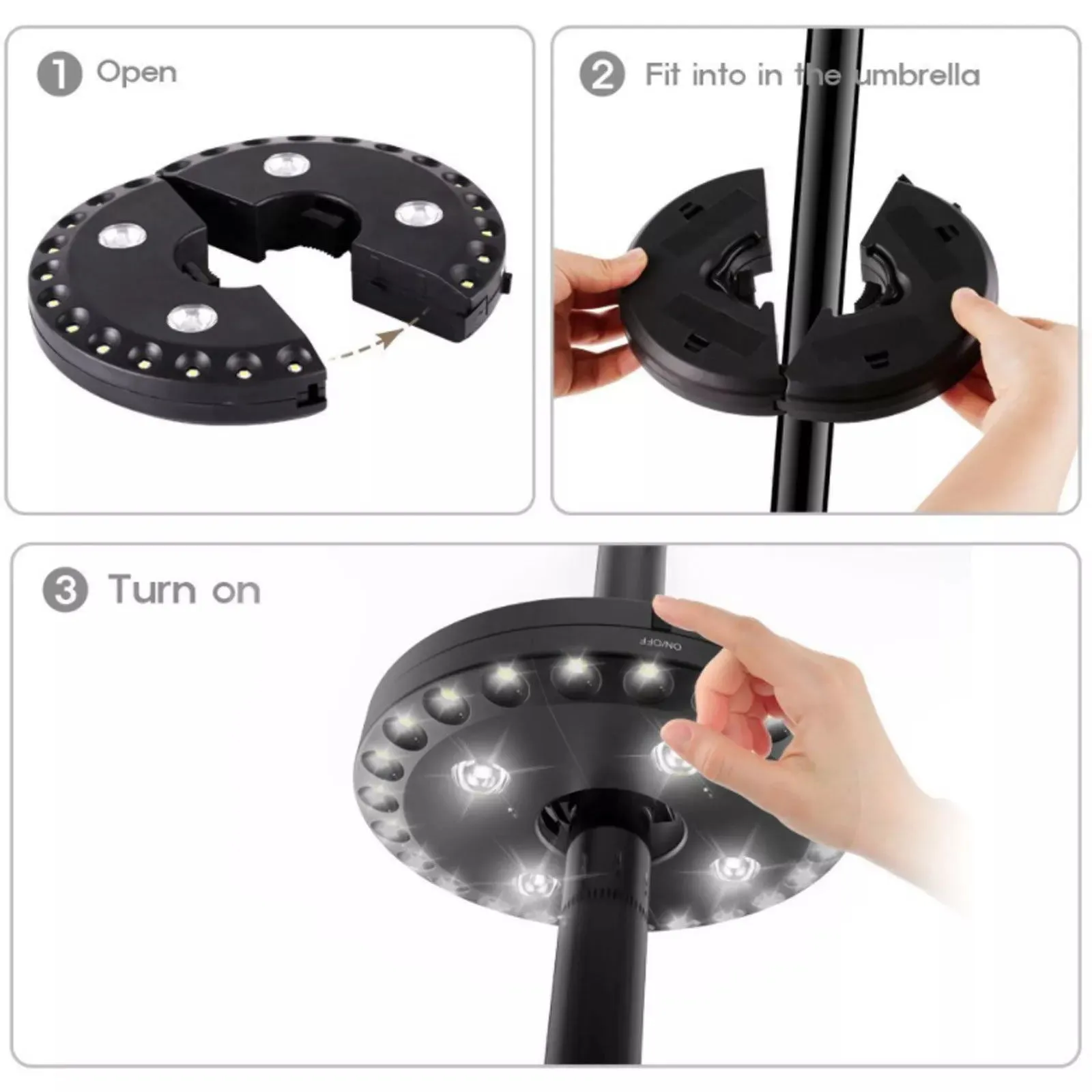 Patio Umbrella Light - 28 LED Lights - Cordless