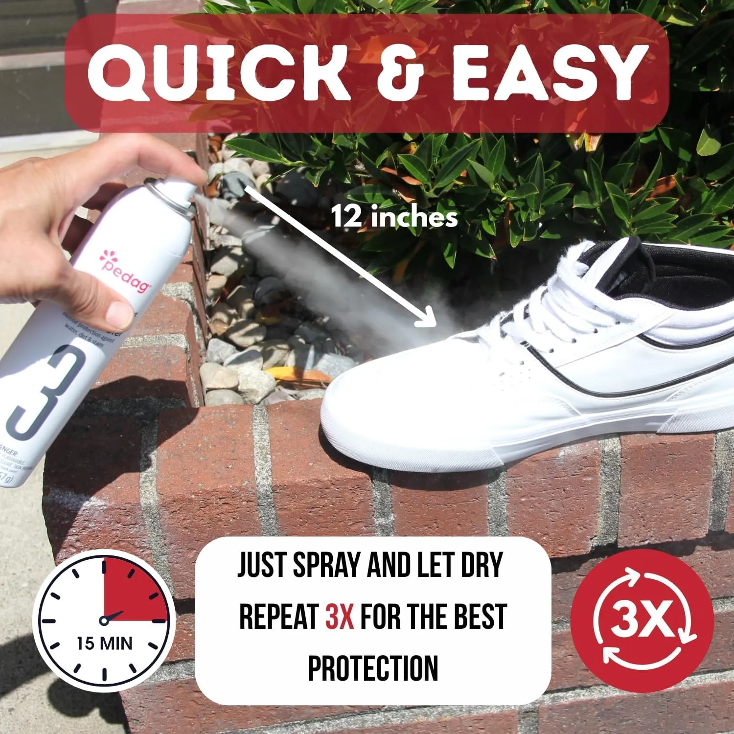 Pedag PFAS-Free Waterproofer | German Made | Heavy Duty Waterproof and Stain Repellent | Canvas & Fabric Spray Protector | Waterproofing Spray and Guard for Boots, Shoes, Tents, Hats, Jackets | 1 Can
