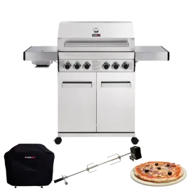 Platinum Stainless Steel 4 2 Gas Barbecue (Exclusive Bundle)
