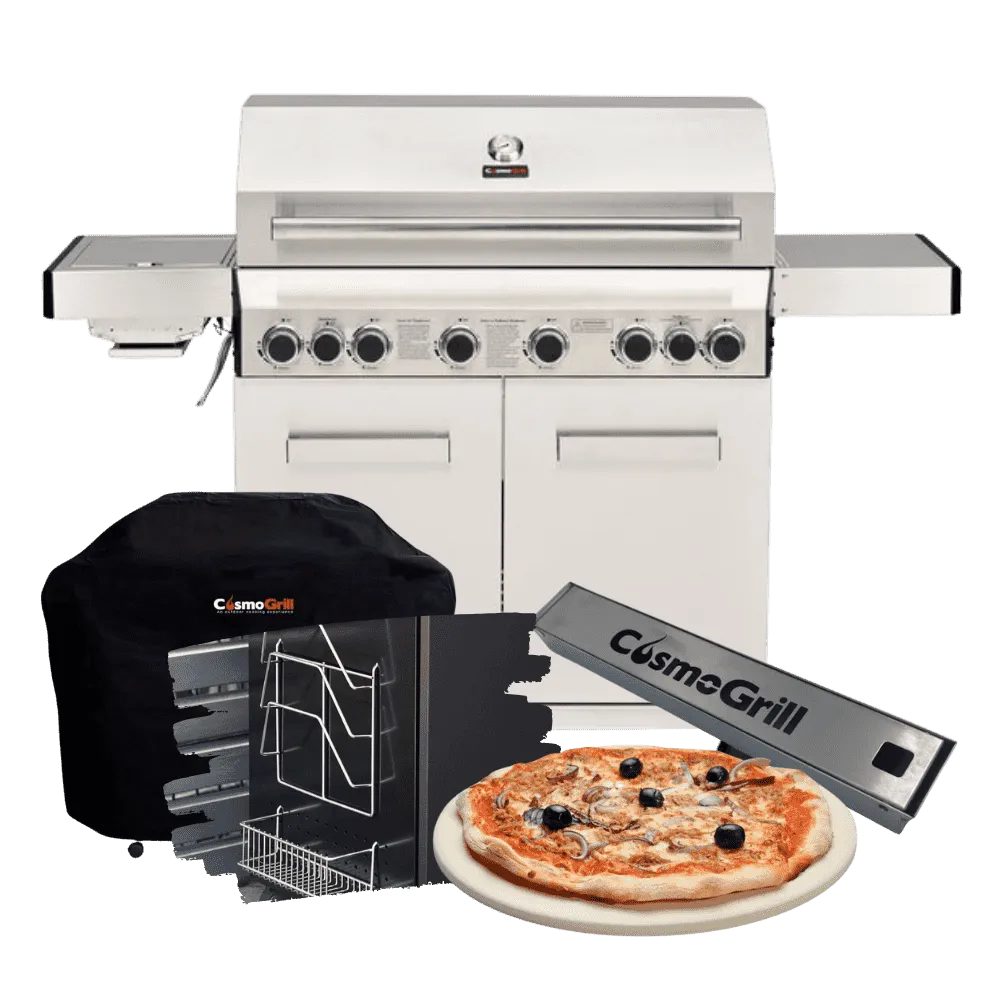 Platinum Stainless Steel 6 2 Gas Barbecue (Essential Bundle)
