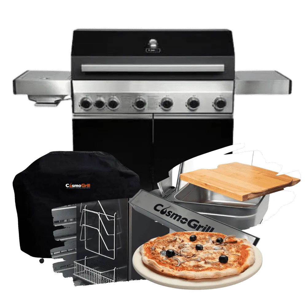 Premium Black 6 1 Gas Barbecue (Advanced Bundle)