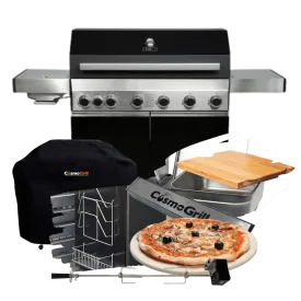 Premium Black 6 1 Gas Barbecue (Ultimate Bundle)