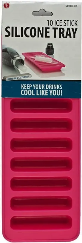 SE 10 Stick Silicone Ice Tray SIL 10ICE-RED