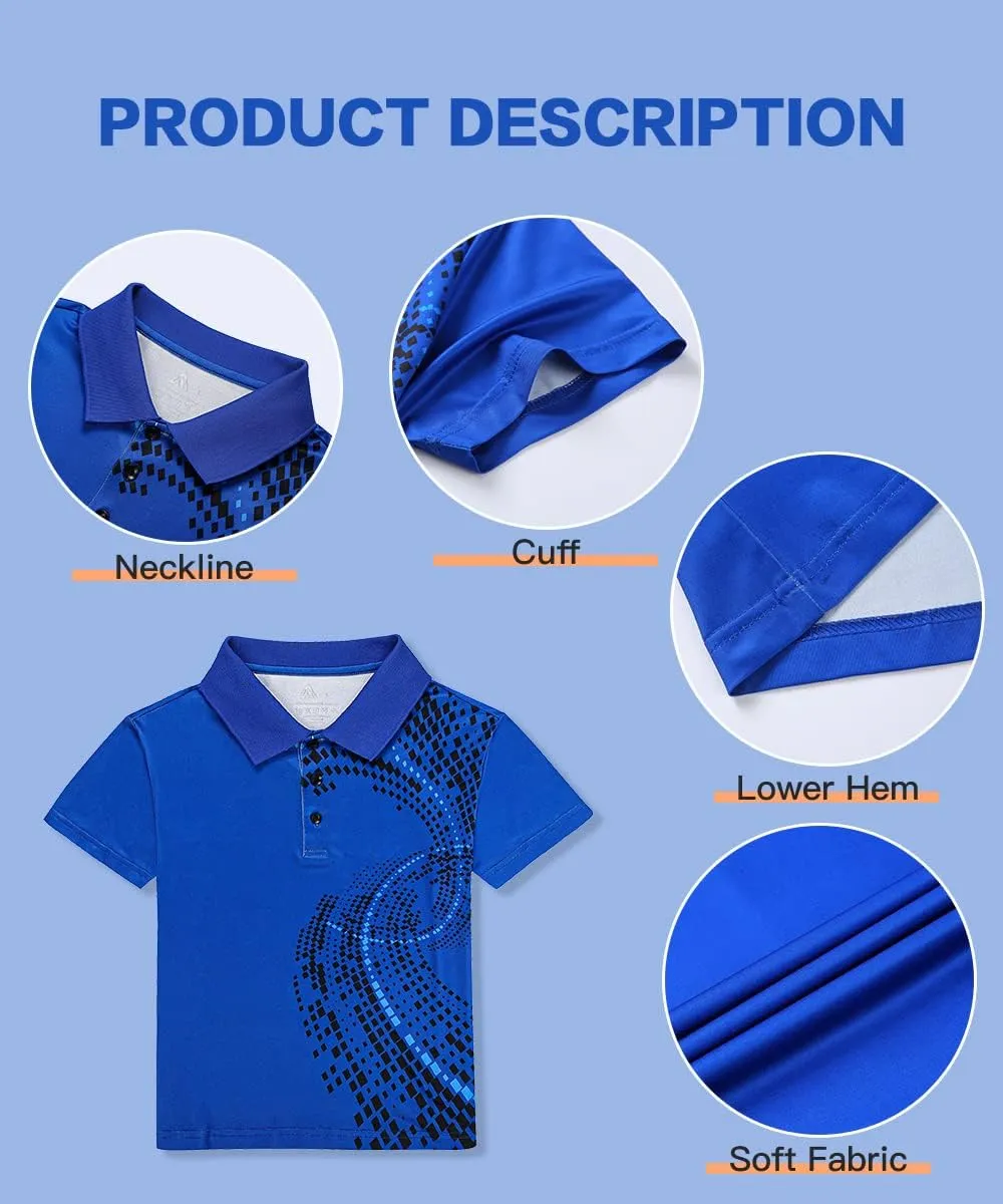 SECOOD Boys Short Sleeve Pique Polo Shirts Summer Casual Uniform Sport Tops for 6-16 Years