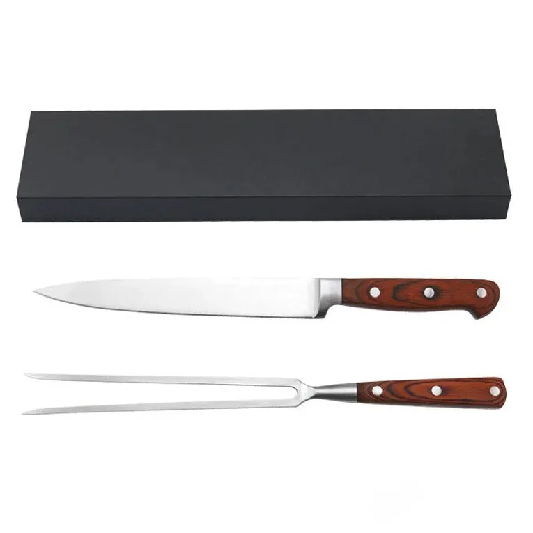 Stainless Steel BBQ Knife Fork Set