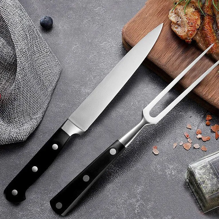 Stainless Steel BBQ Knife Fork Set