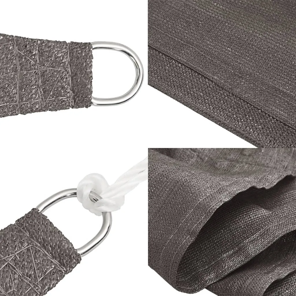 Sunshade Sail 160 g/m² Anthracite 2x3 m HDPE