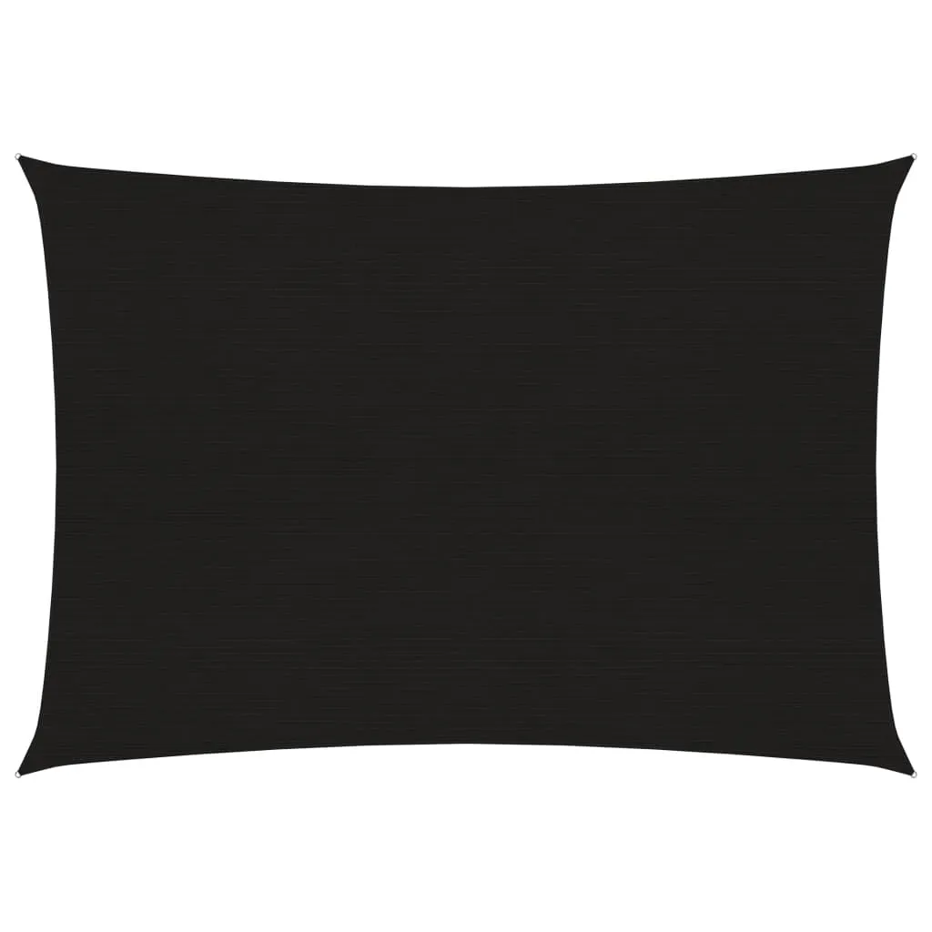 Sunshade Sail 160 g/m² Black 2.5x4 m HDPE