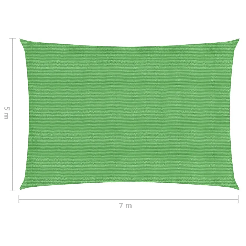 Sunshade Sail 160 g/m² Light Green 5x7 m HDPE