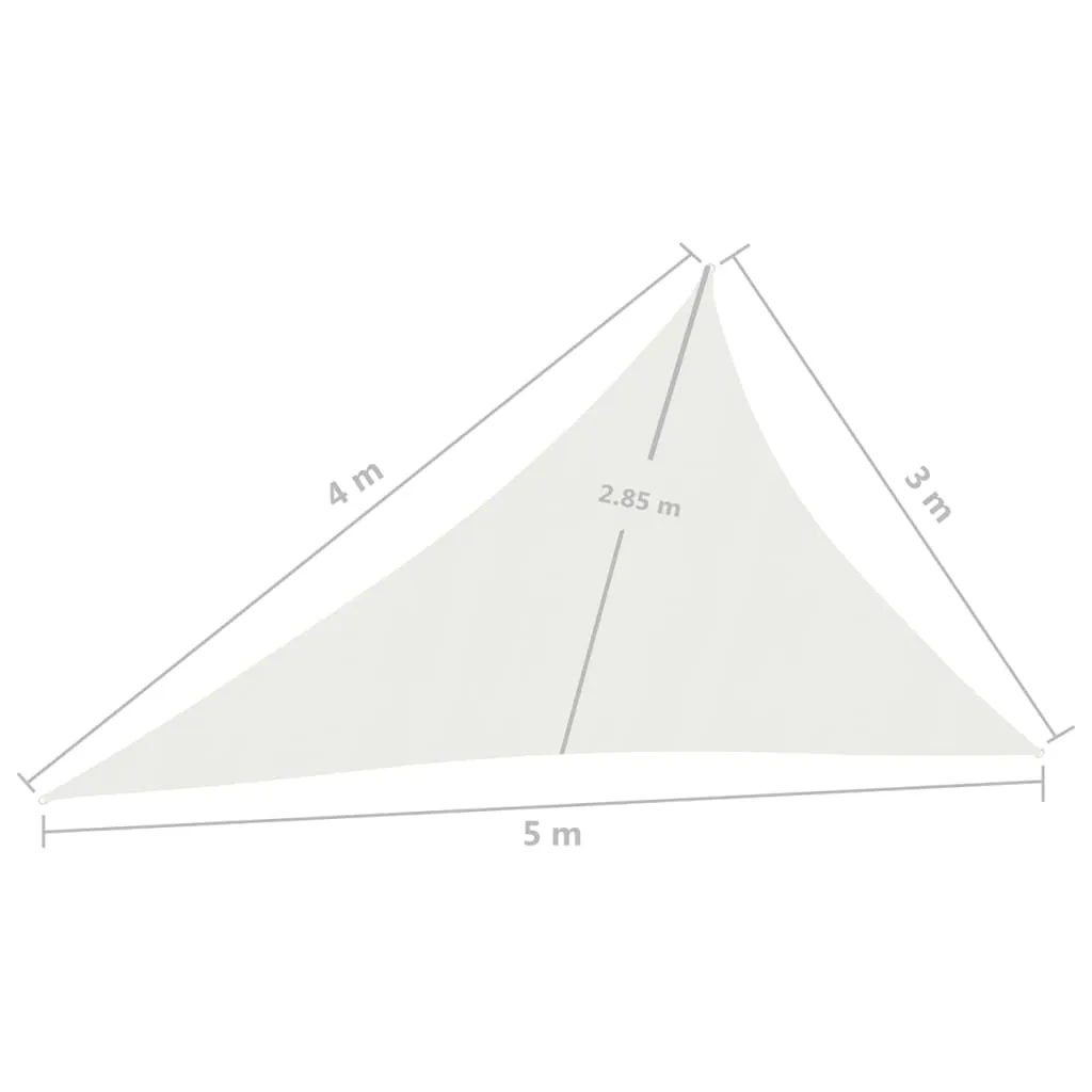 Sunshade Sail 160 g/m² White 3x4x5 m HDPE