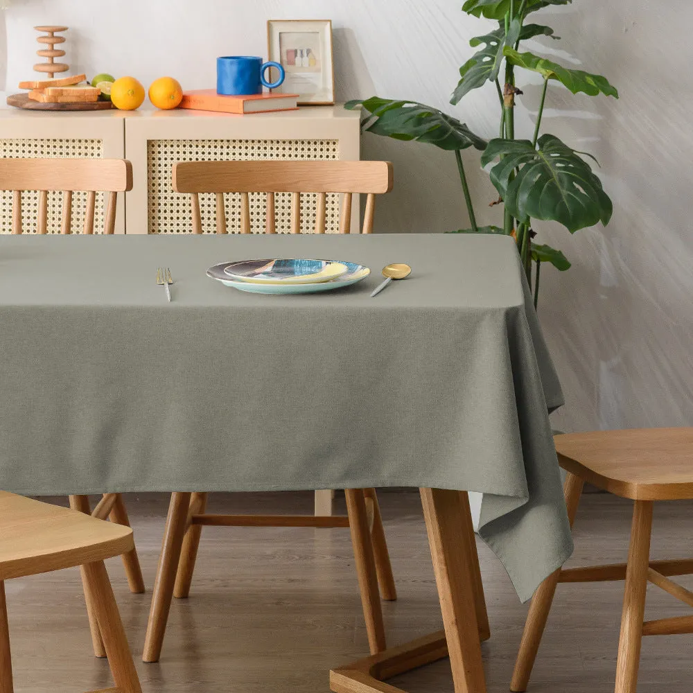 Tablecloth Pure Color Fresh Animation Lining Tablecloth Simple Rectangular Table Cloth