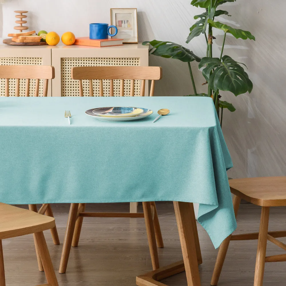 Tablecloth Pure Color Fresh Animation Lining Tablecloth Simple Rectangular Table Cloth