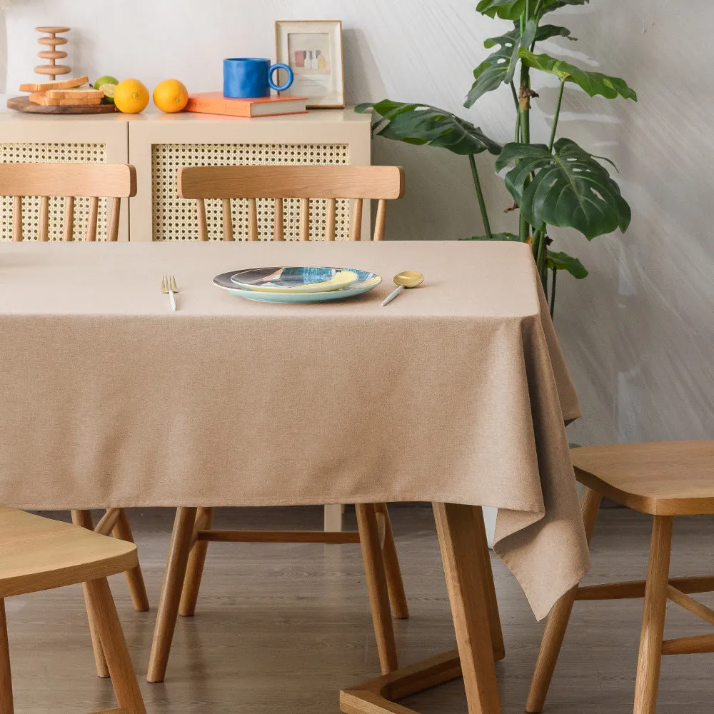 Tablecloth Pure Color Fresh Animation Lining Tablecloth Simple Rectangular Table Cloth