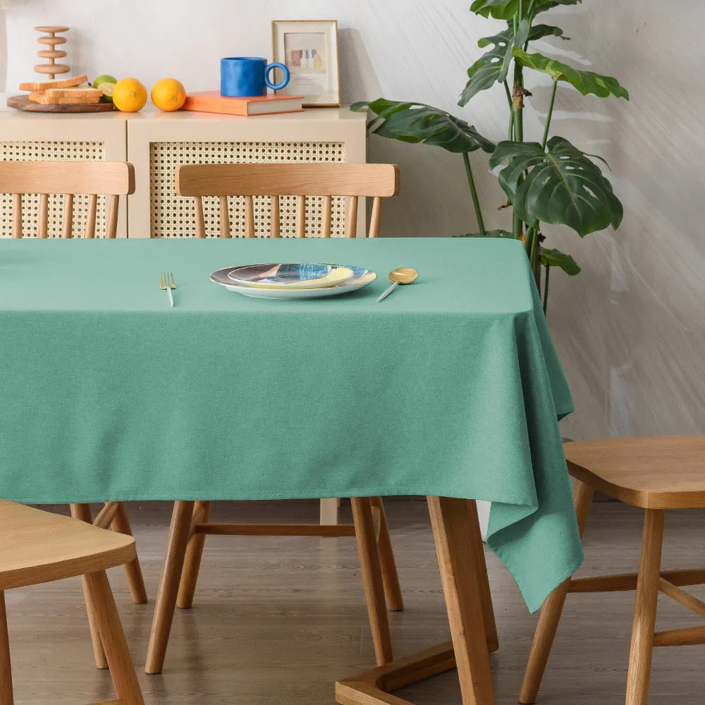 Tablecloth Pure Color Fresh Animation Lining Tablecloth Simple Rectangular Table Cloth