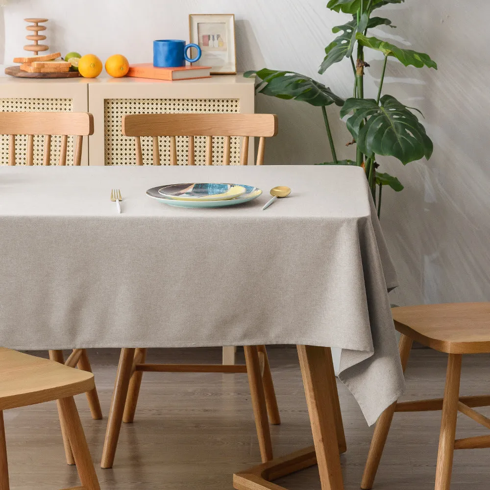 Tablecloth Pure Color Fresh Animation Lining Tablecloth Simple Rectangular Table Cloth