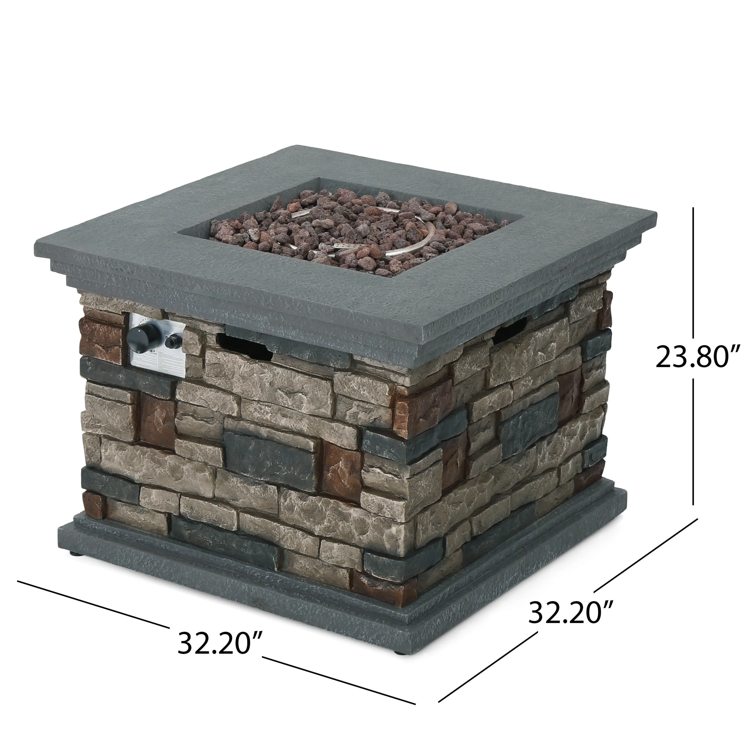 Venice Outdoor 5 Piece Chat Set with Brown Wicker Club Chairs and Fire Pit