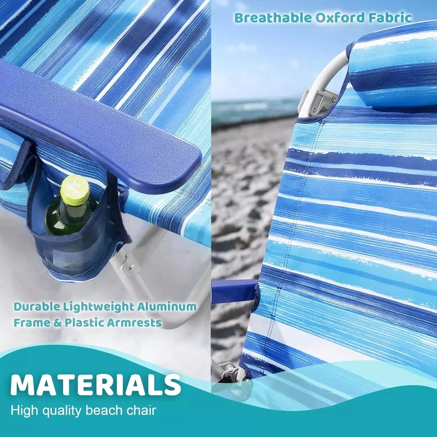 VITESSE Backpack Beach Chairs for Adults,Camping Chairs with Headrest