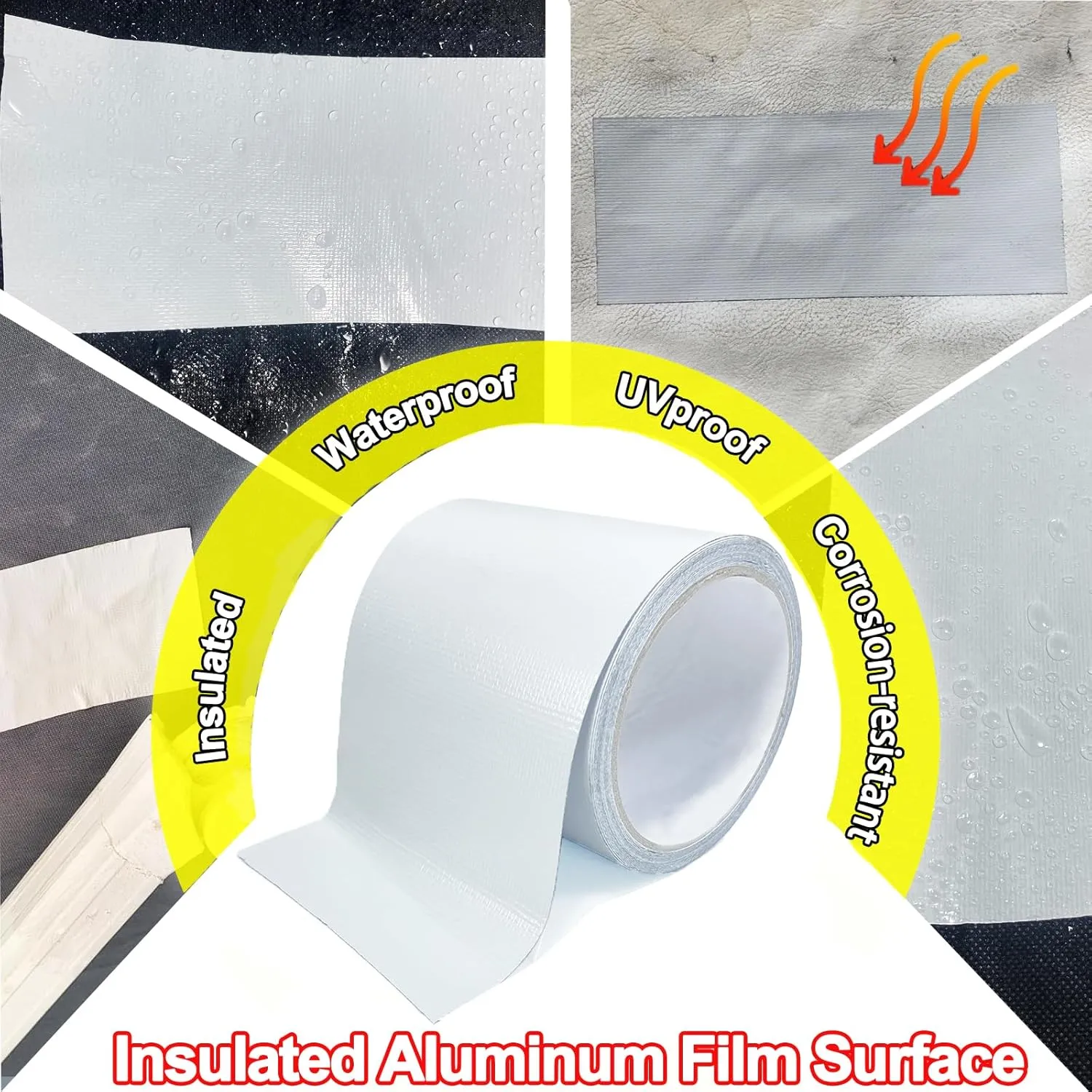 Waterproof Repair Tape for Awning, 4IN x 20FT Outdoor Canvas Tarp Repair Tape, Tent, Boat Covers, Canopy, Sail Tape, Tear Repair Patch Kit, Heavy Duty UVproof, White