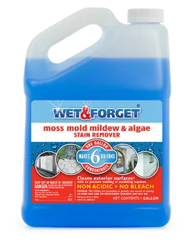 Wet & Forget Outdoor Cleaner Concentrate Moss, Mold, Mildew & Algae Stain Remover (1/2 Gal)