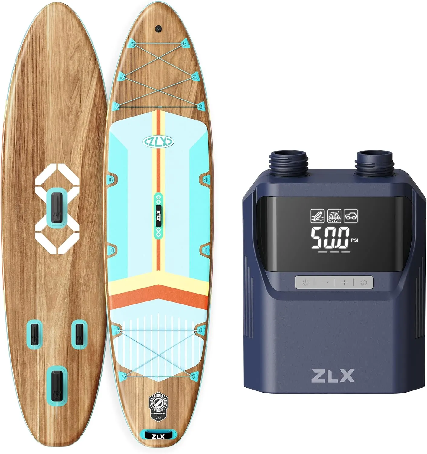 ZLX 11'6 x 35 Inflatable Stand Up Paddle Board with 50PSI Paddle Board Pump